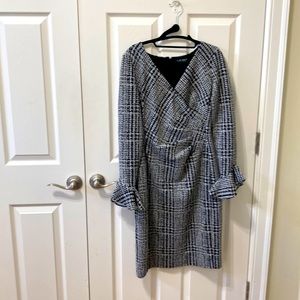 Ralph Lauren HoundstoothPlaid Ruched side dress